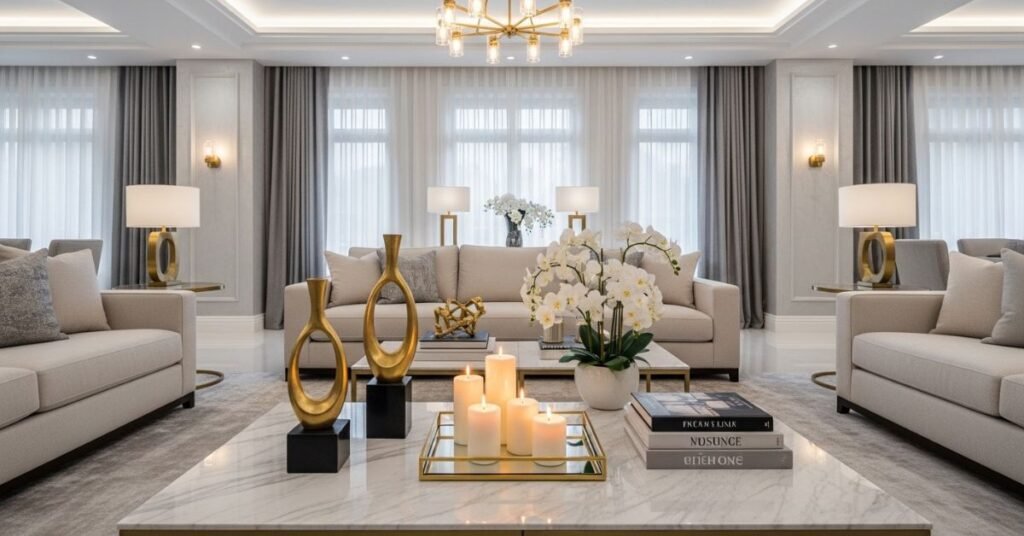 Luxury Marble Coffee Table Styling