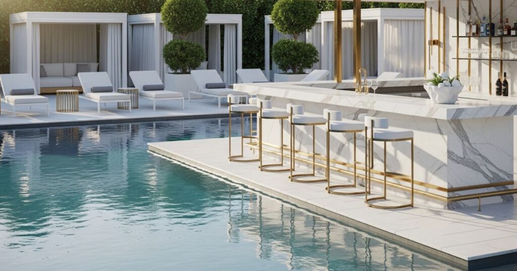 Luxury Marble Pool Bar