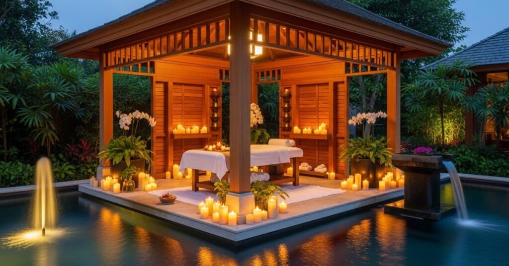 Luxury Spa-Style Wooden Gazebo Escape