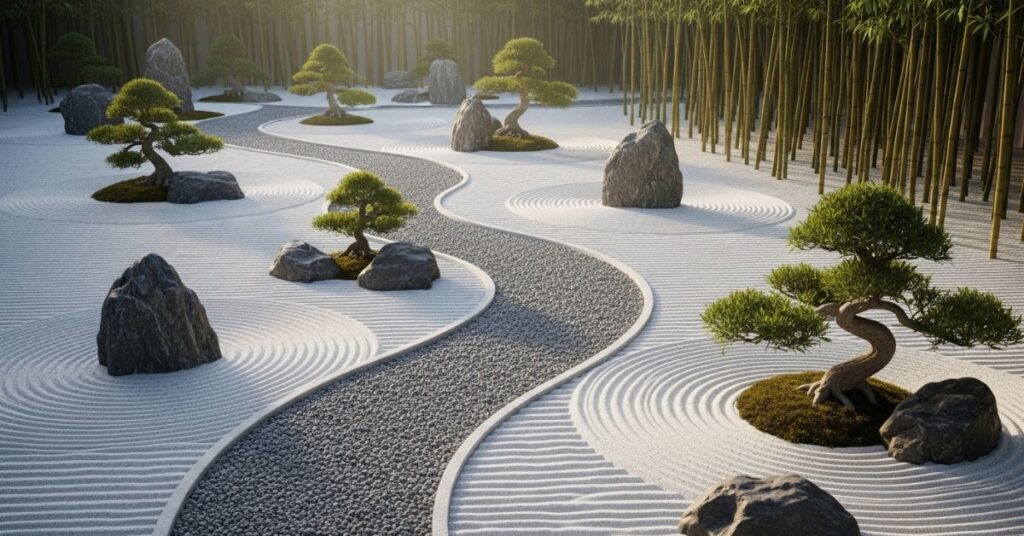 Meandering Paths Through a Zen Garden