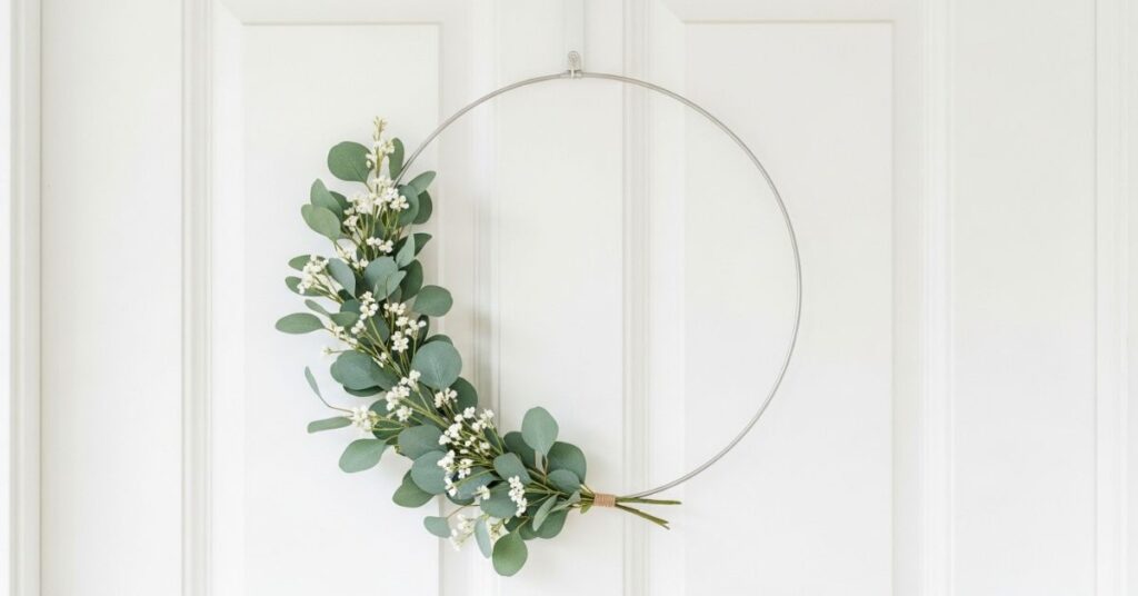 Minimalist Greenery Hoop Wreath