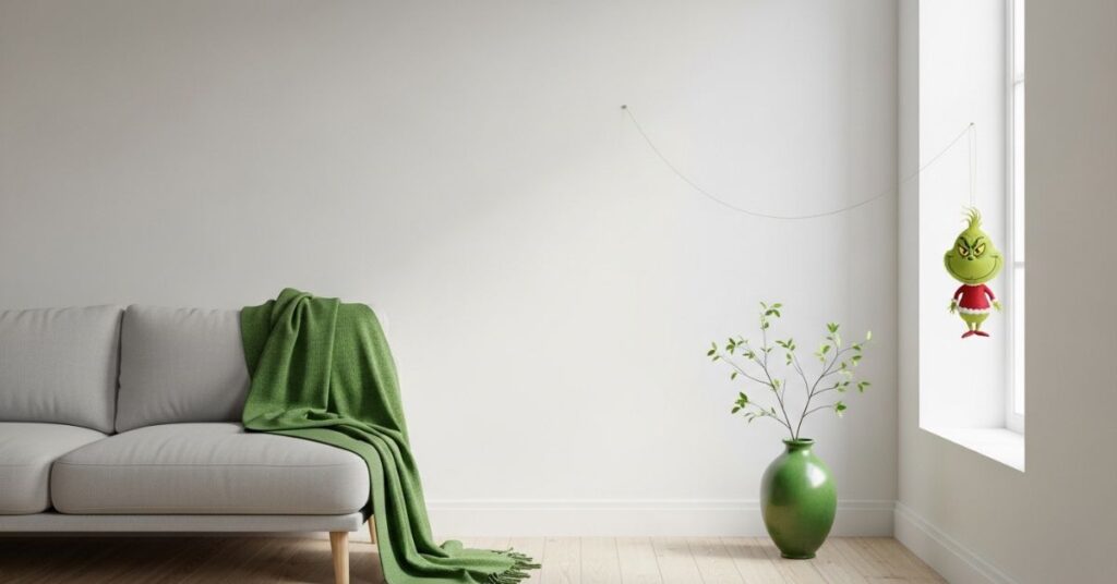 Minimalist Grinch Decor for Small Spaces