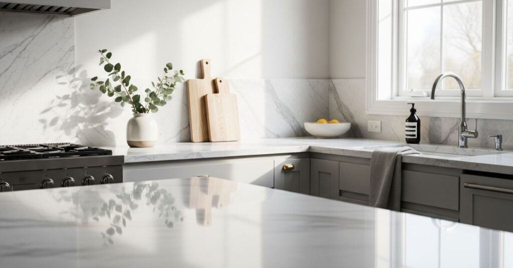Minimalist Marble Countertop Styling