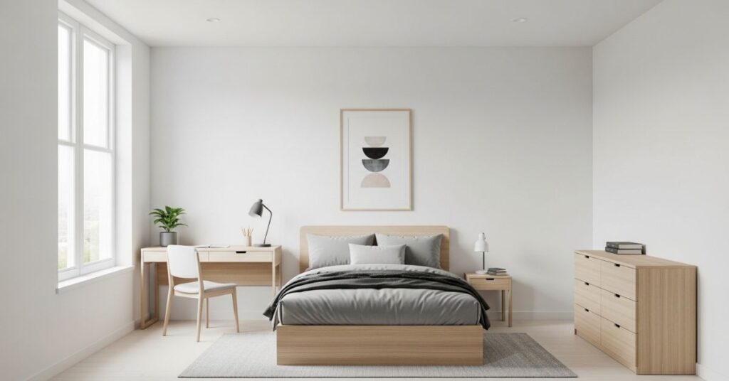 Minimalist Teen Boy Bedroom Setup