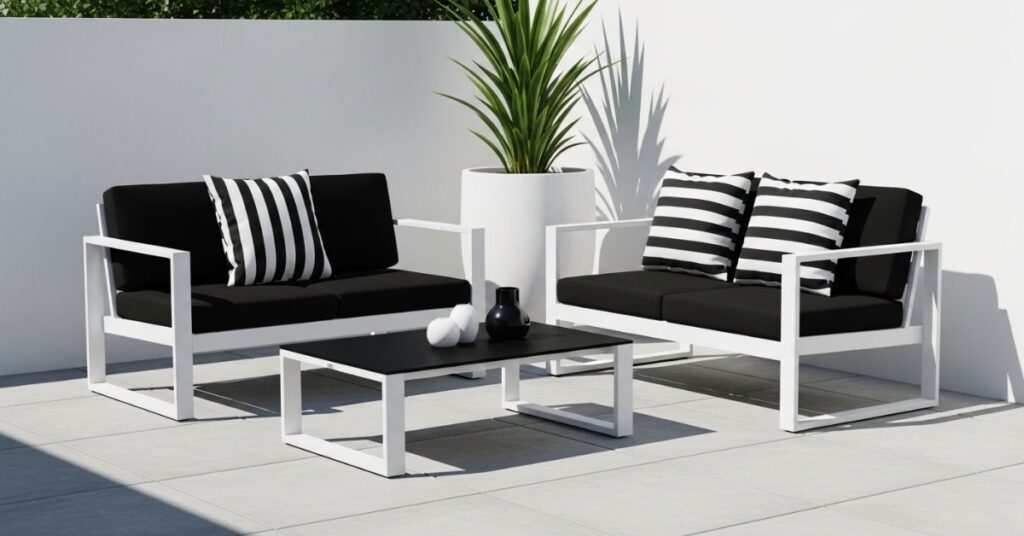 Modern Black-and-White Patio Style
