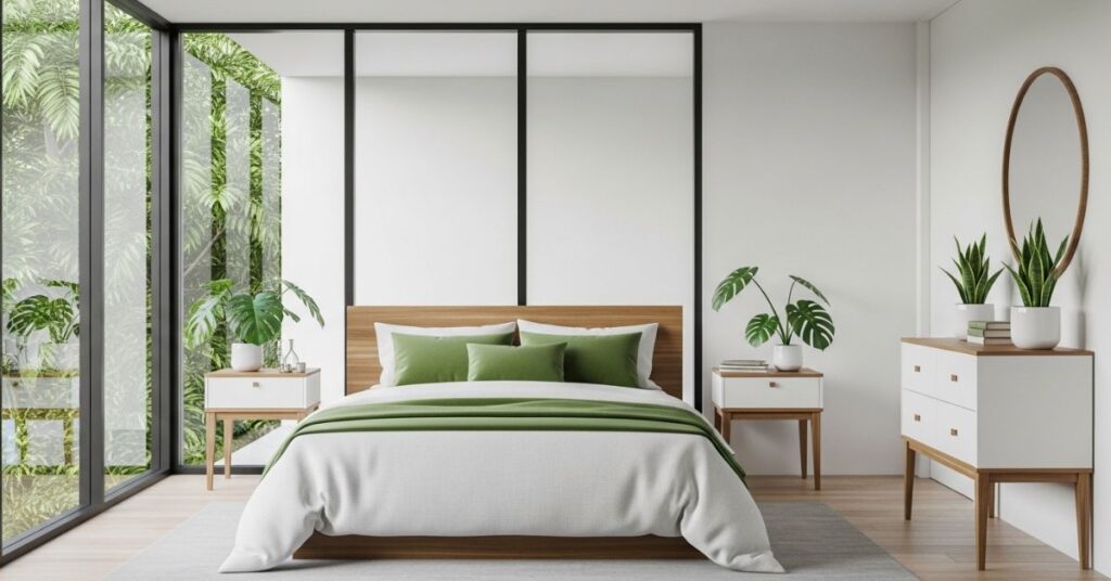 Modern Chic Tropical Bedroom Ideas with Clean Lines