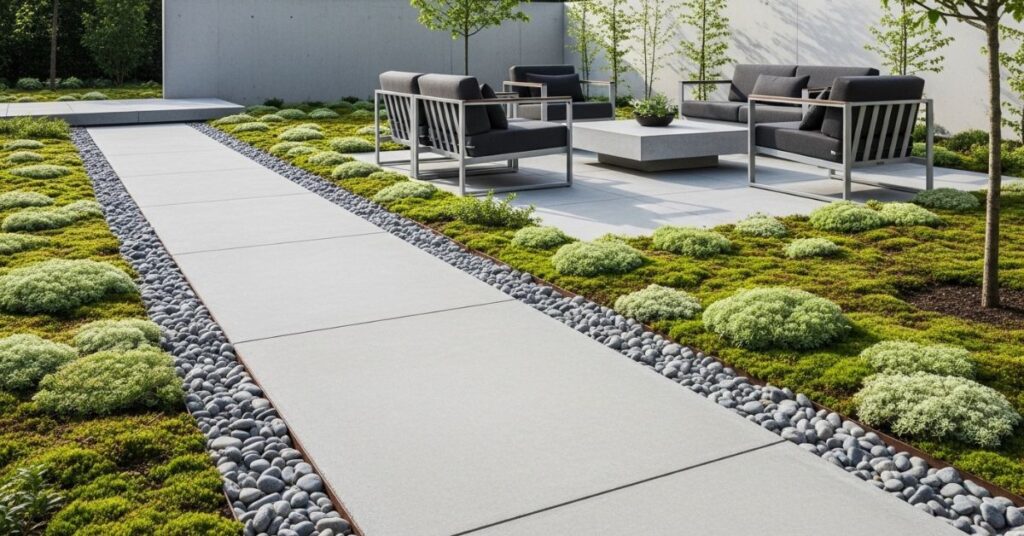 Modern Concrete Walkways