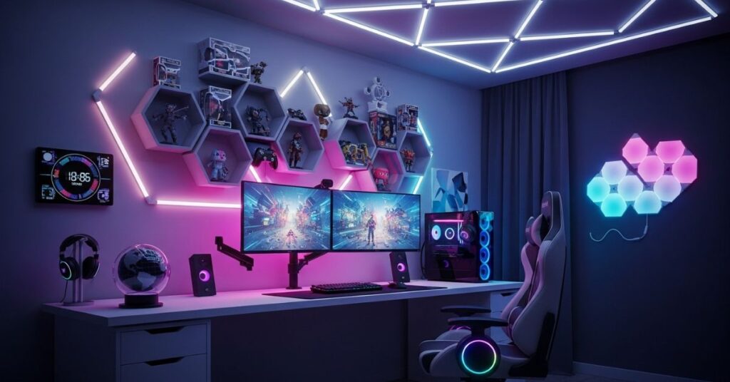 Modern Gaming Bedroom Design