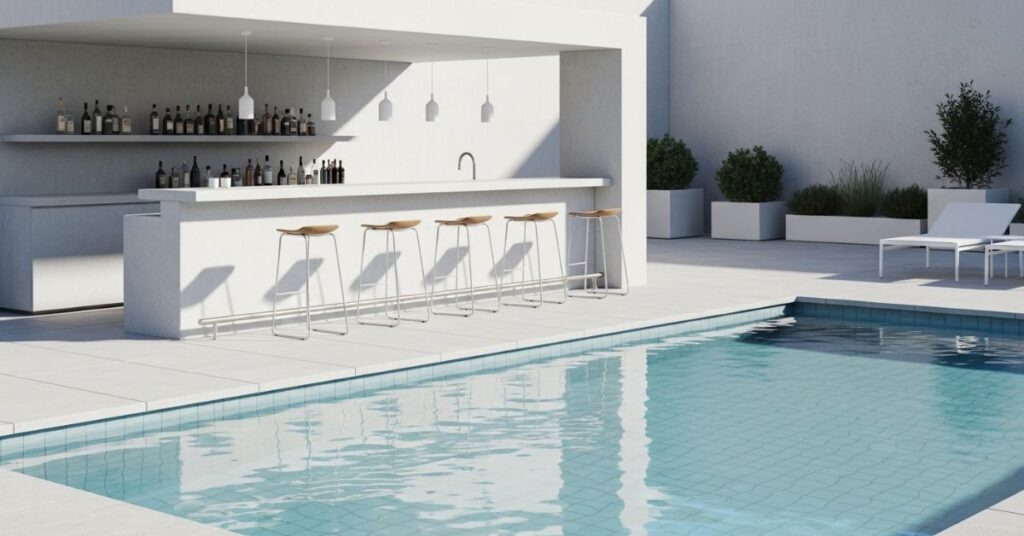 Modern Minimalist Pool Bar