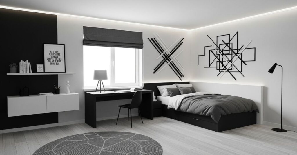 Monochrome Bedroom Aesthetic