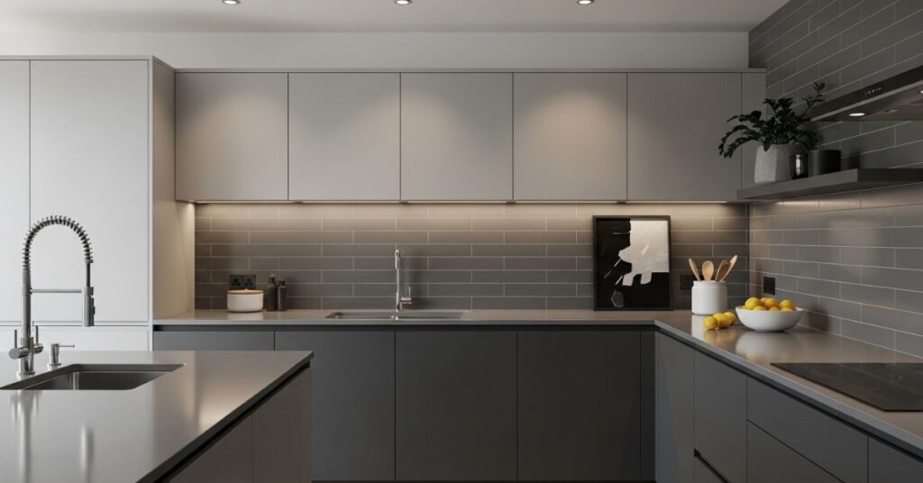 Monochrome Kitchen: Shades of Gray Elegance