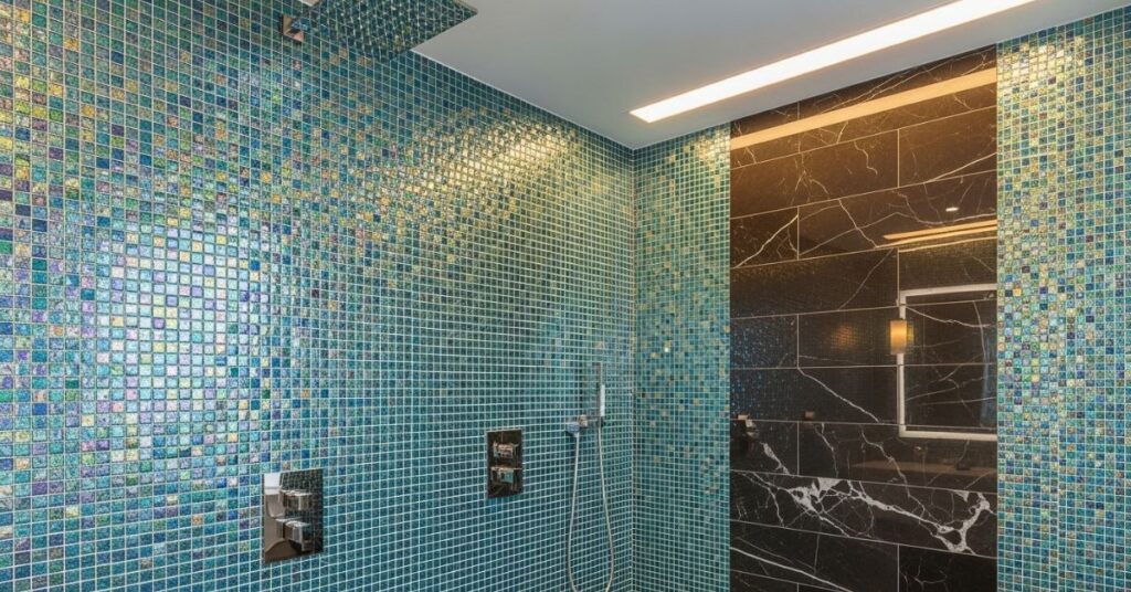 Mosaic Bathroom Tiles for Eye-Catching Accent Walls
