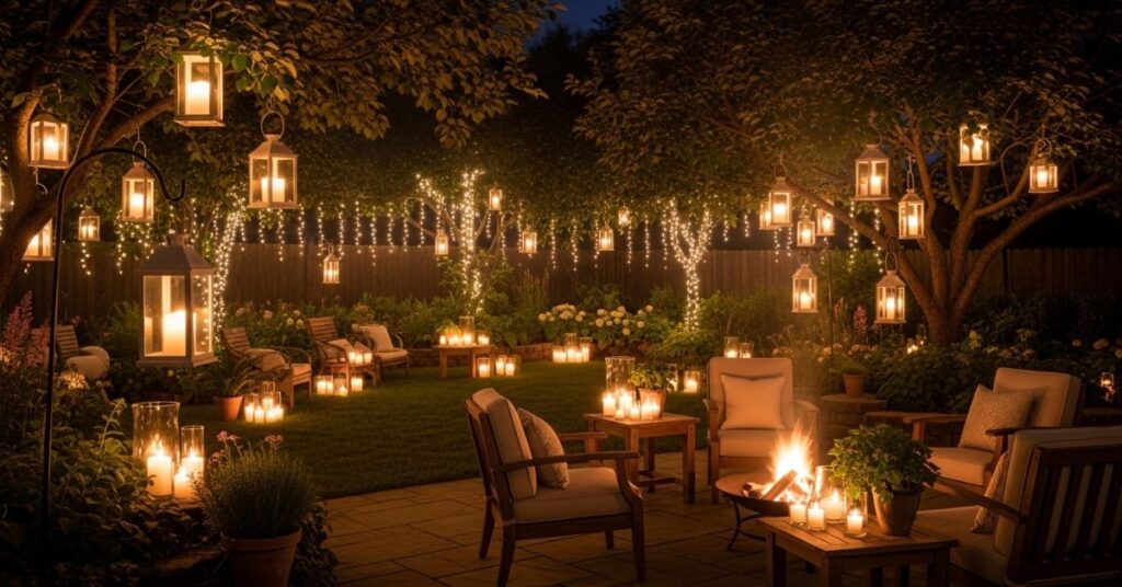 Nighttime Lantern and Candle Decor