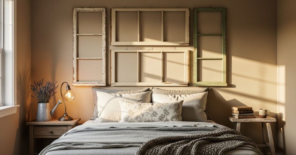 Old Window Frames as Wall Decor