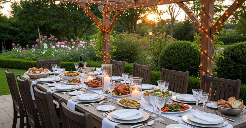 Outdoor Dining Table Setup Ideas for Family Gatherings