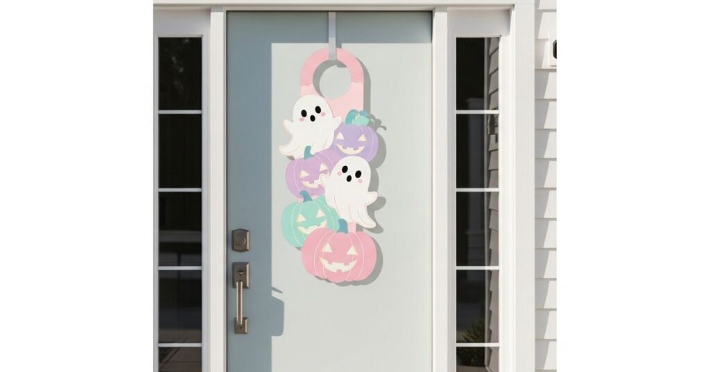 Pastel Halloween Door Hanger Trendy 2026 Style