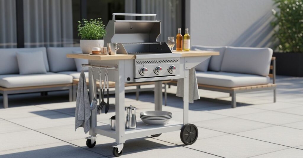Portable Grill Cart Kitchen Idea