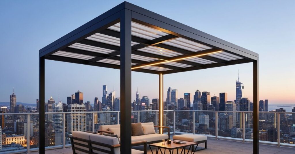 Rooftop Modern Gazebo Setup