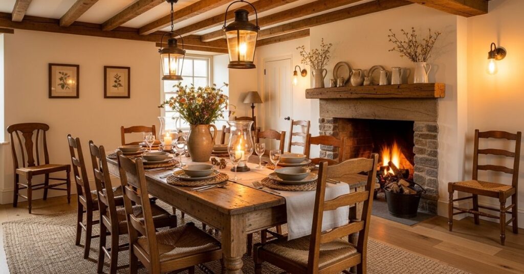 Rustic Farmhouse Dining Room Lighting