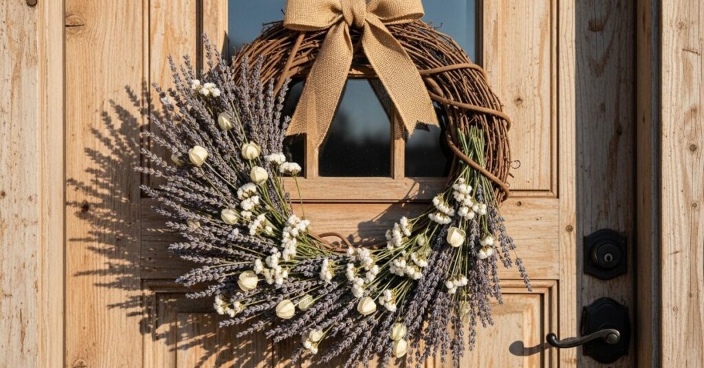 Rustic Farmhouse Lavender Wreath
