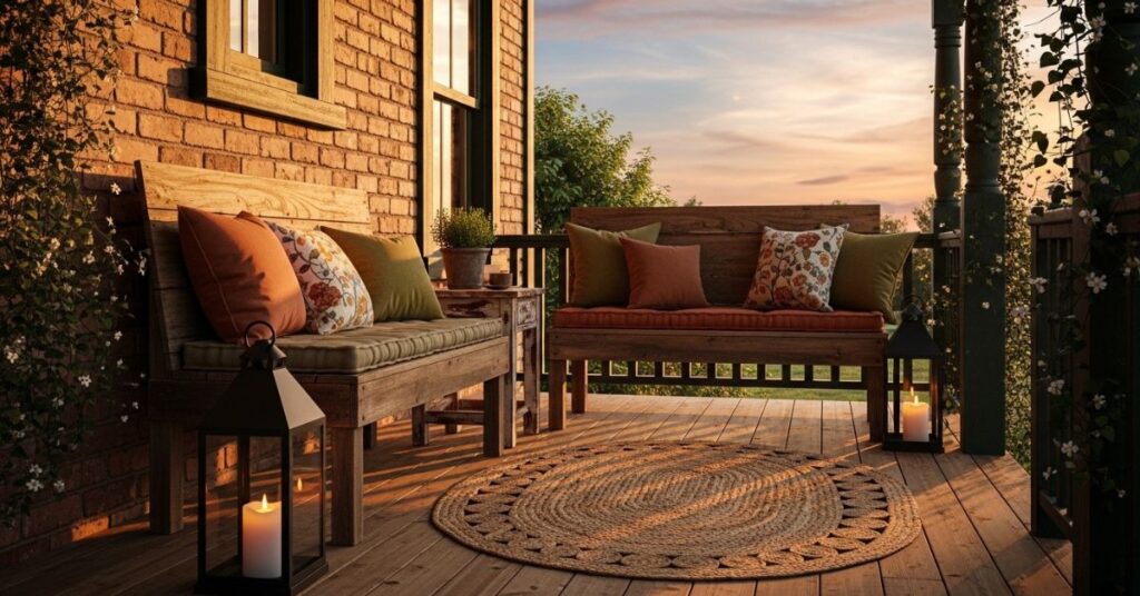 Rustic Farmhouse Seating with Reclaimed Wood