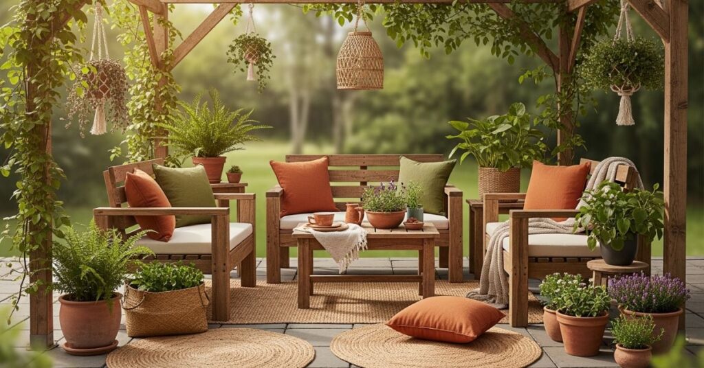 Rustic Wooden Patio Theme
