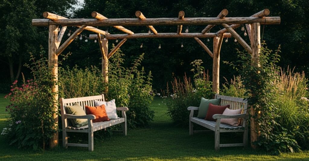 Rustic Wooden Pergola Design for Cozy Backyard Spaces