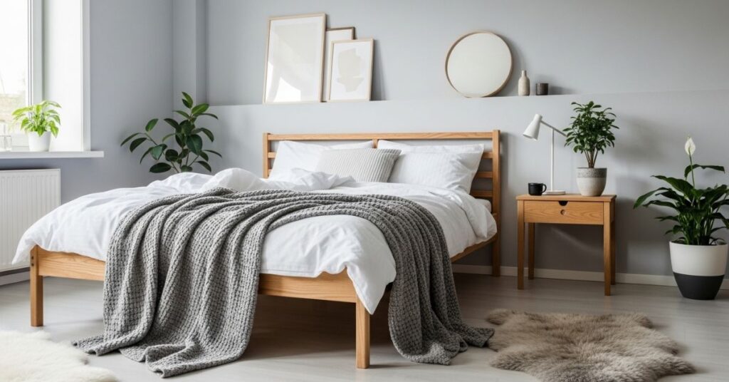 Scandinavian-Style Gray Bedrooms