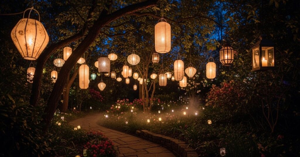 Secret Garden with Lantern Lighting