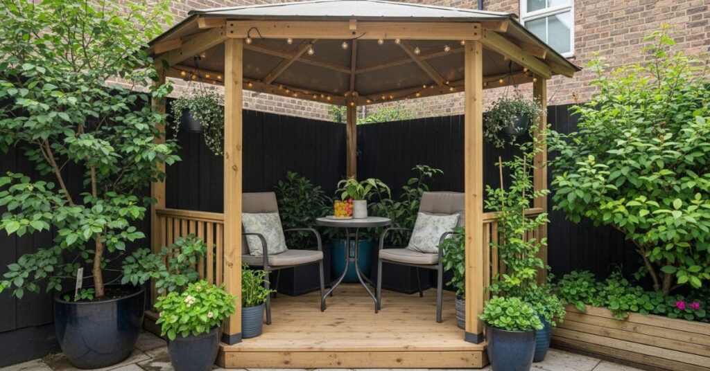 Small Backyard Corner Gazebo