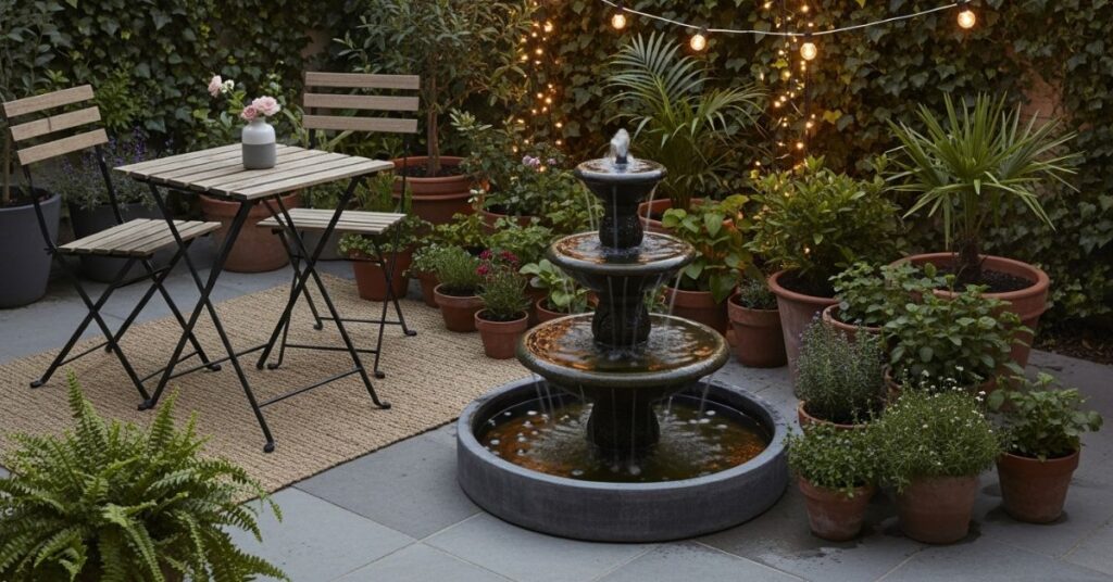 Small Patio with Water Feature