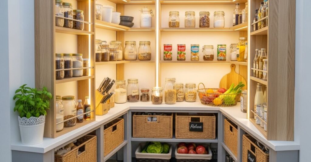 Small Space Corner Pantry Solution