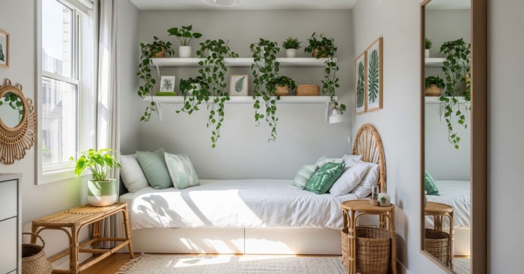 Small Space Tropical Bedroom Ideas for Apartments