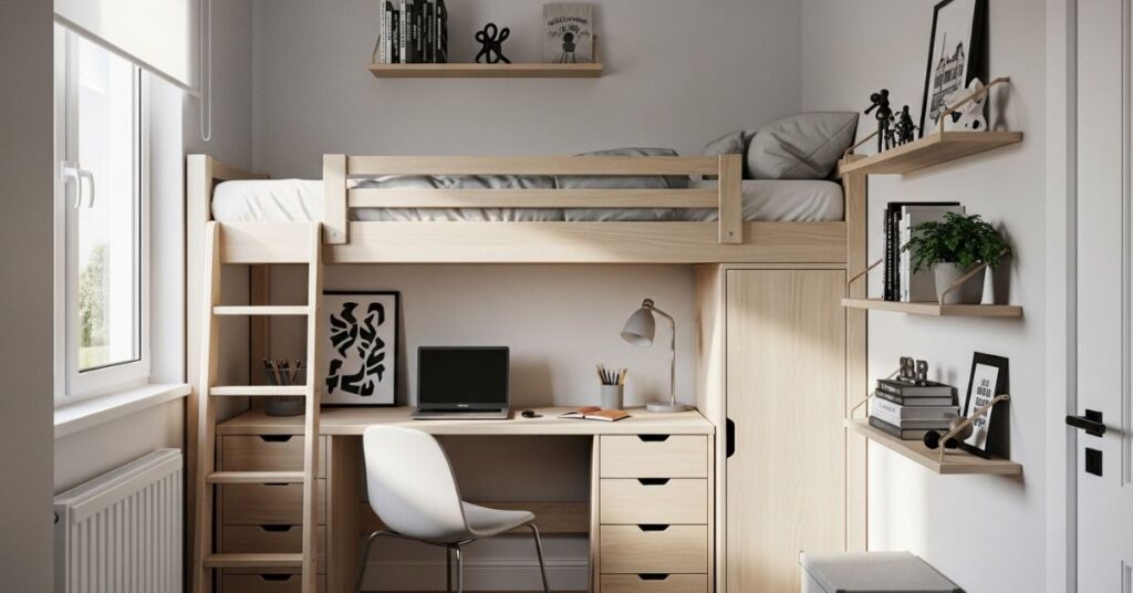 Small Teen Boy Bedroom Space-Saving Ideas