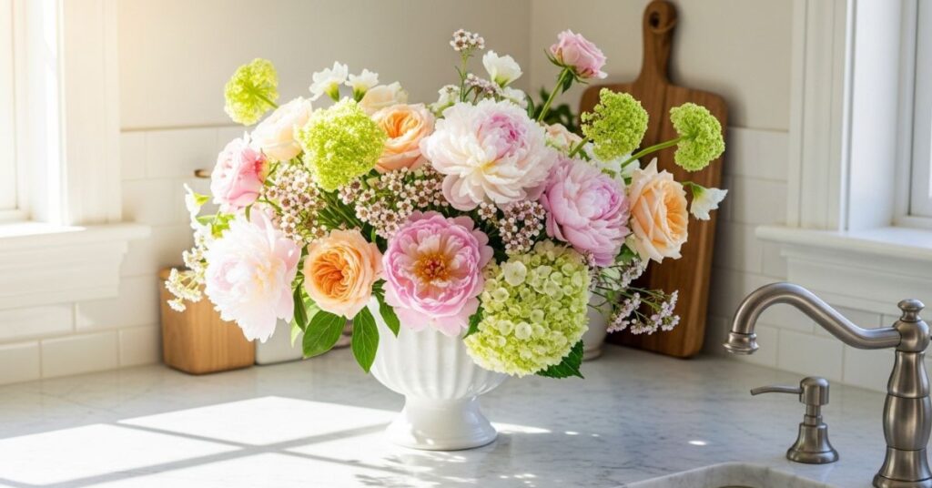 Statement Vases with Seasonal Flowers