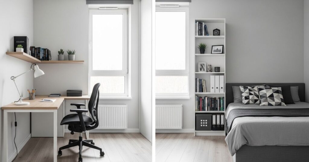 Study and Sleep Combo Room Design