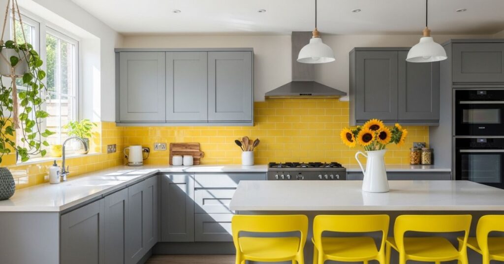 Sunshine Yellow and Gray Cheerful Space