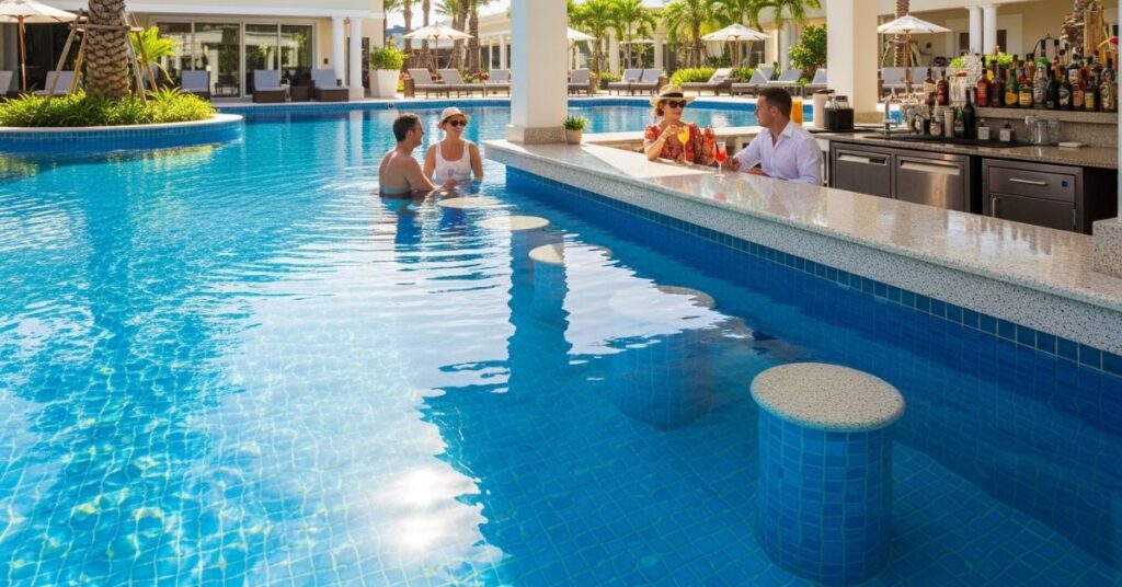 Modern Minimalist Pool Bar