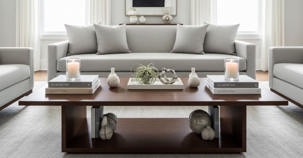 Symmetrical Coffee Table Layout Ideas