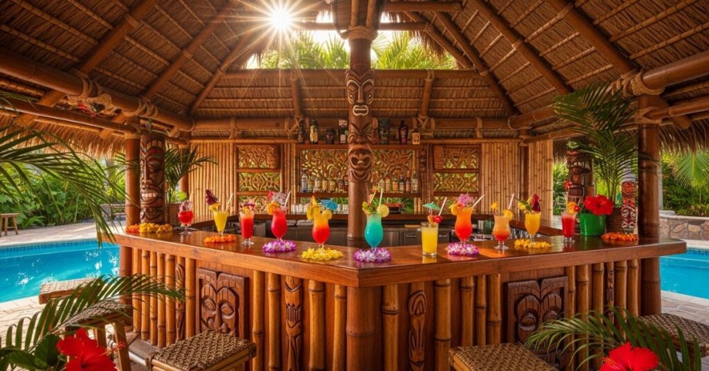 Thatched Roof Tiki Bar Design