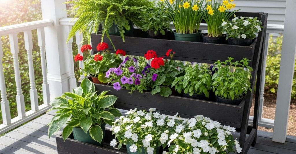 Tiered Plant Stands for Vertical Styling