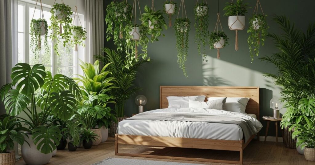 Tropical Bedroom Ideas with Indoor Plants Everywhere