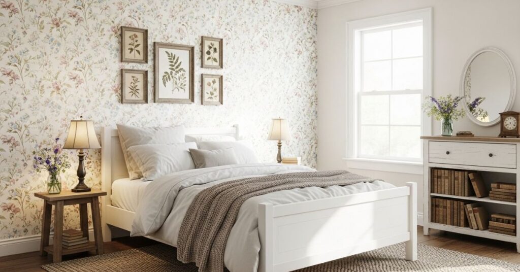 Vintage Floral Wallpaper Accent Walls