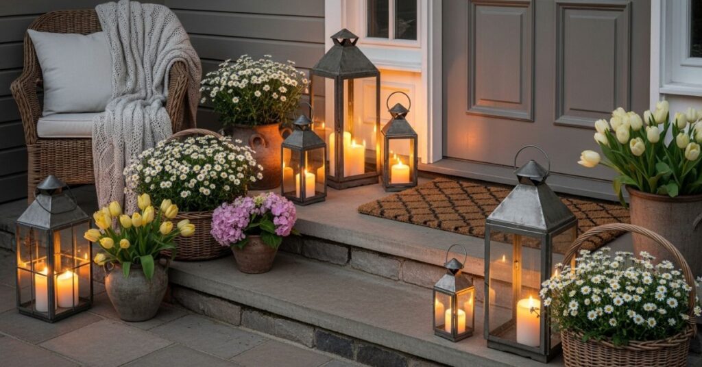 Vintage Lanterns with Soft Lighting