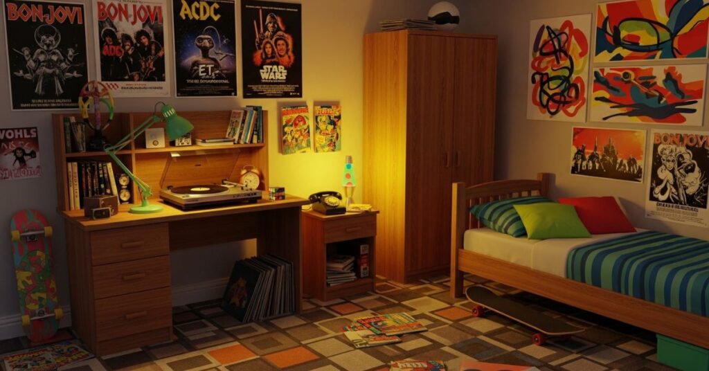 Vintage Retro Teen Boy Bedroom