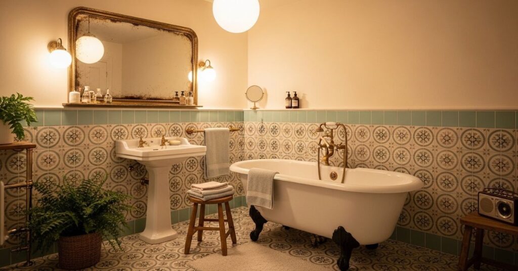 Vintage Style Bathroom Tiles for a Retro Look