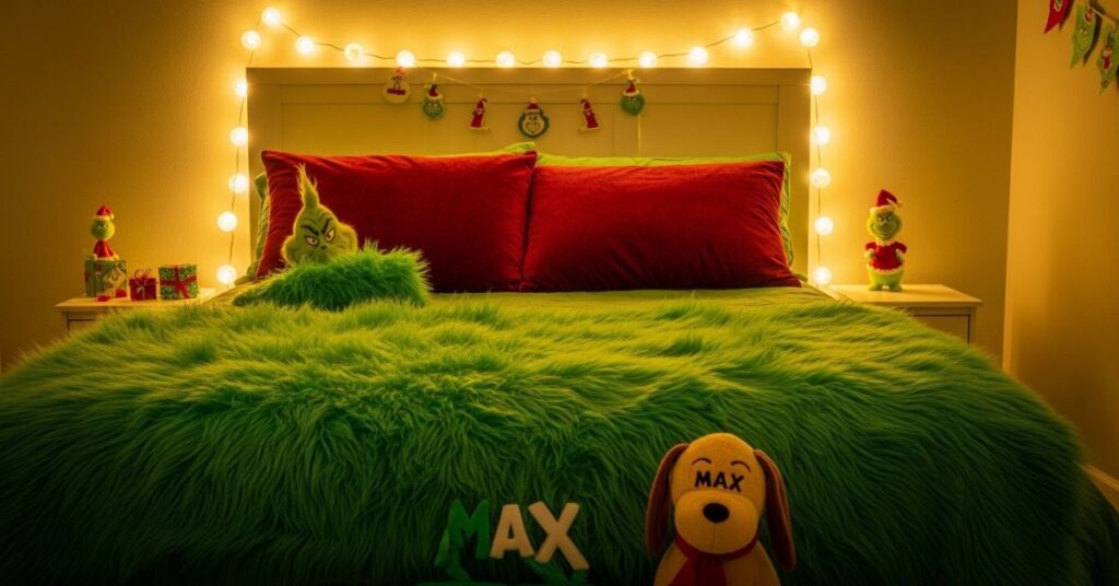 Whimsical Grinch Bedroom Christmas Makeover