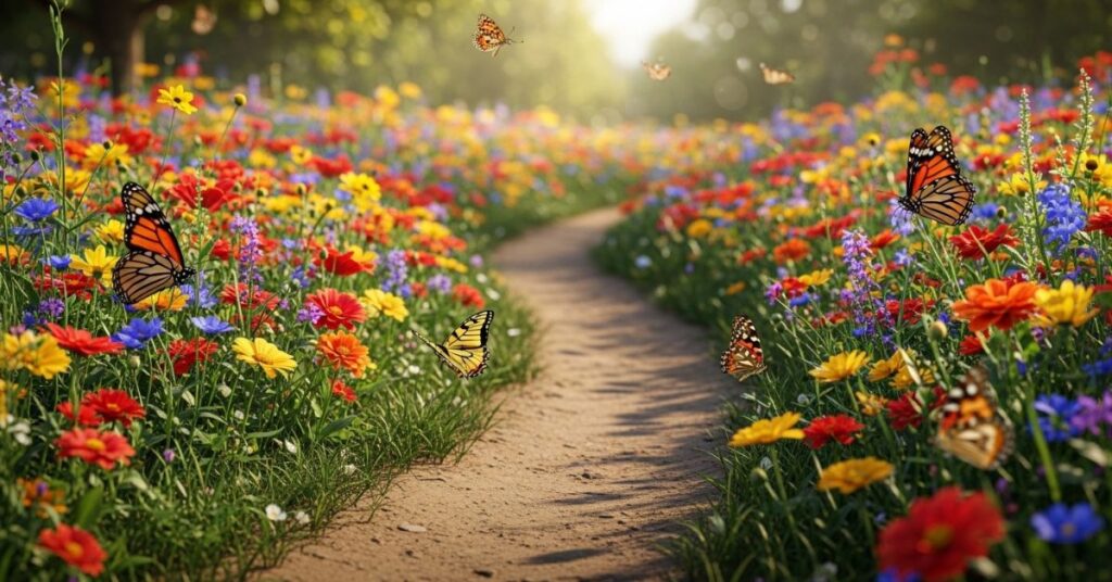 Wildflower Lined Walkways