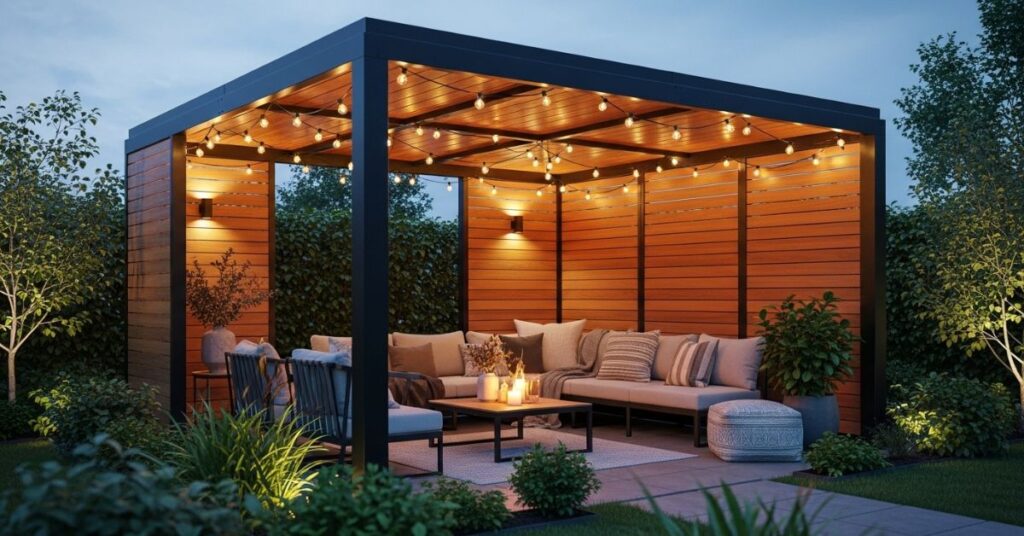 Wood and Metal Fusion Gazebo