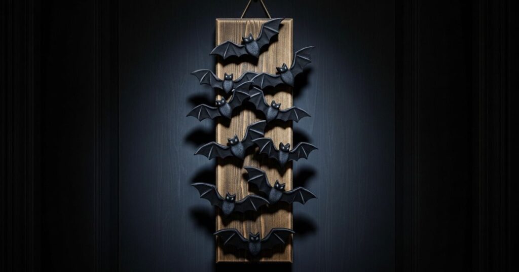 Wooden Bat Cluster Door Accent